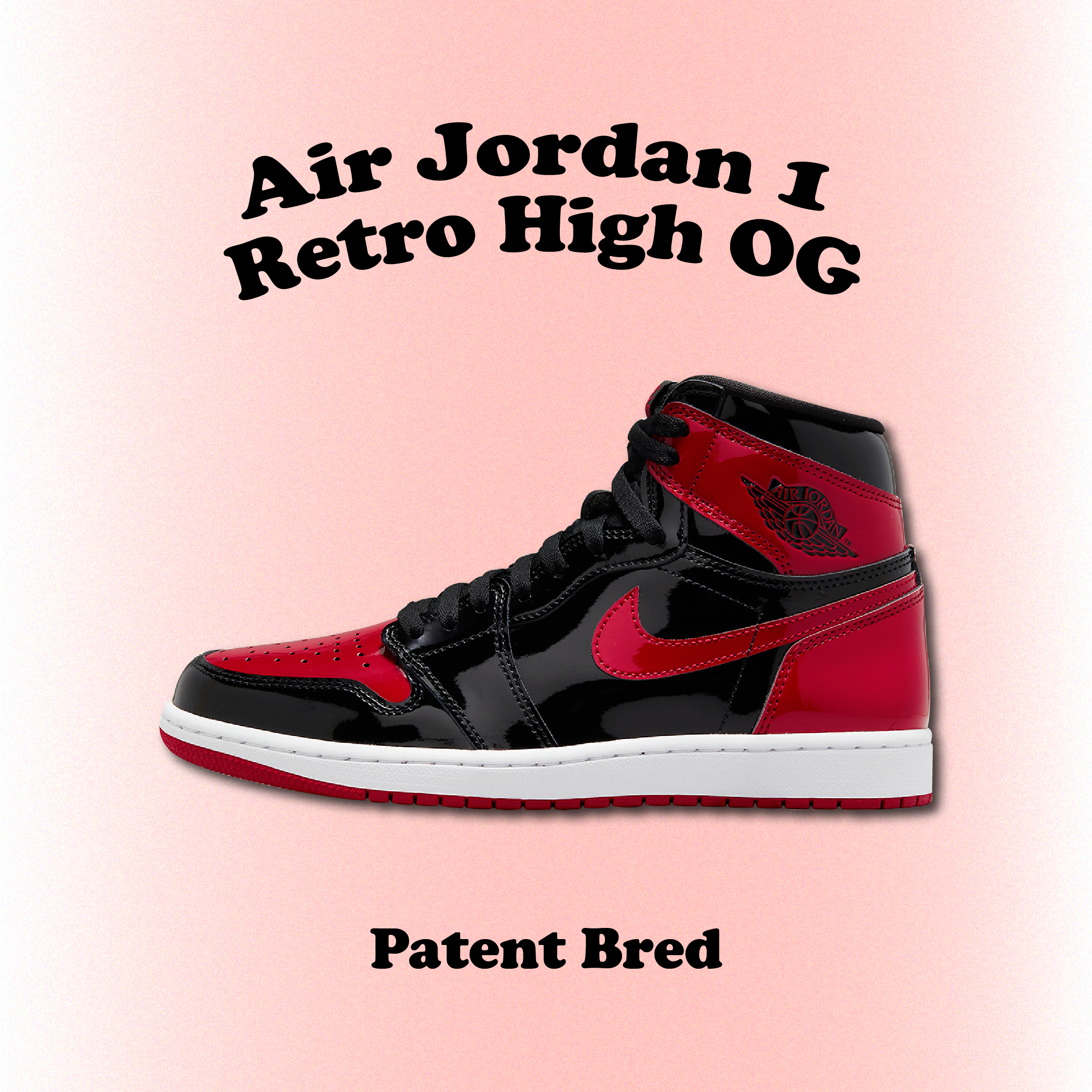 靴 AIR JORDAN 1 RETRO HIGH OG Patent Bred Air Jordan 1 High 