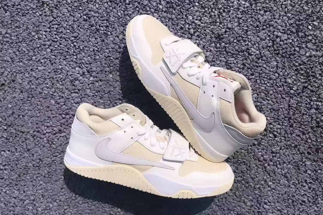 Off-White collaborates with Travis Scott on the design of the Jordan Jumpman Jack.