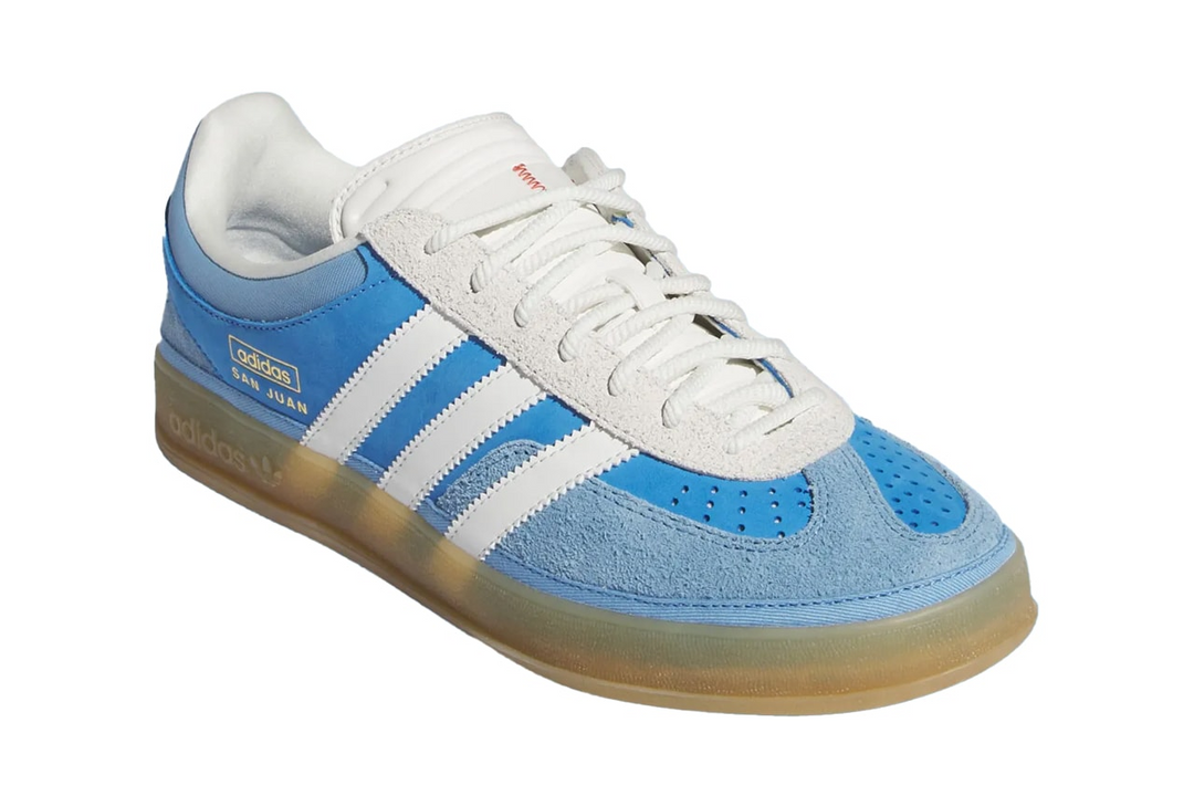 Check out the Bad Bunny x adidas Gazelle Indoor "San Juan" collaboration.
