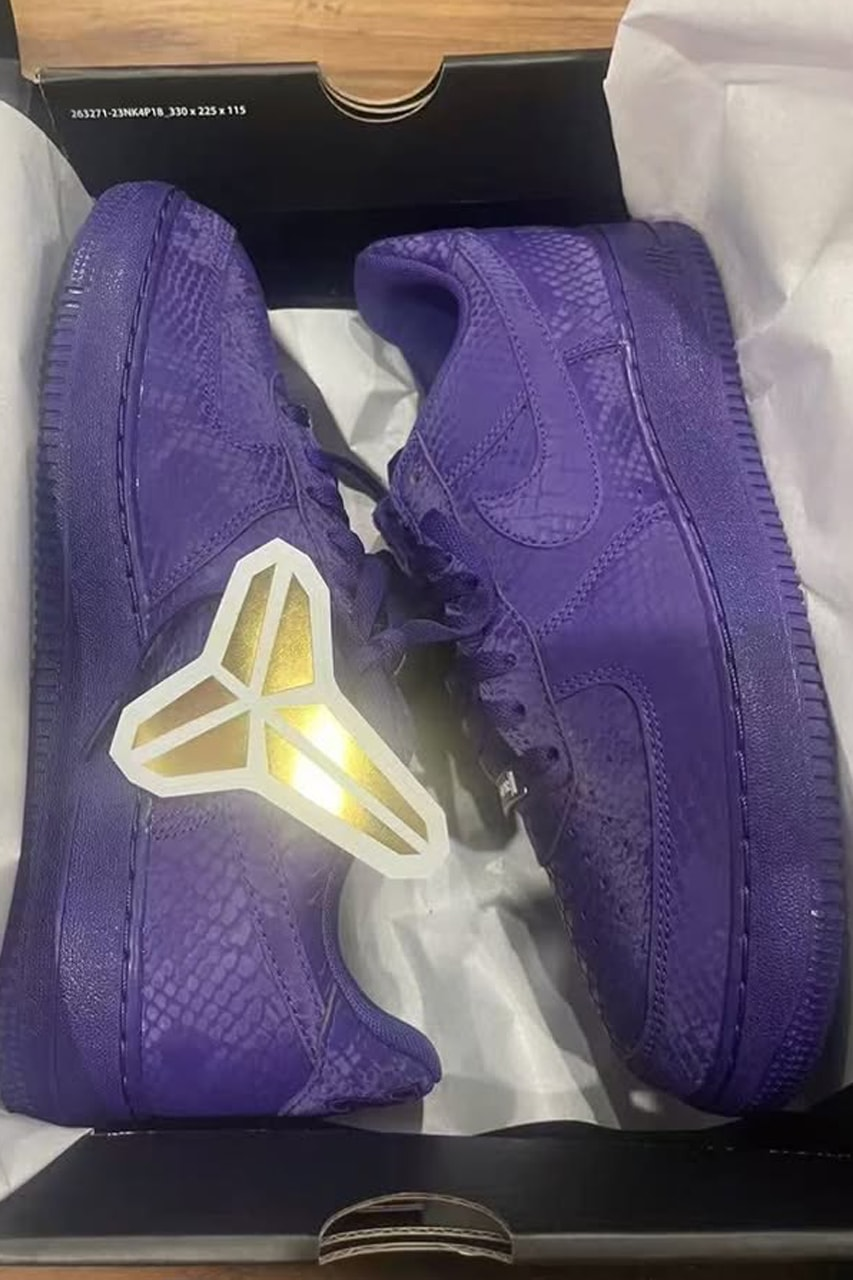 First Glimpse of the Nike Air Force 1 Low "Court Purple" Kobe Bryant Edition