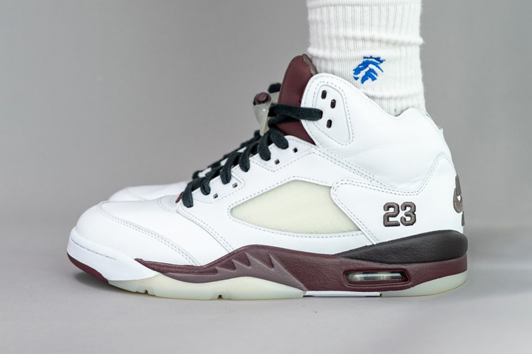 Closer Look at the A Ma Maniére x Air Jordan 5 “Violet Ore” on Foot