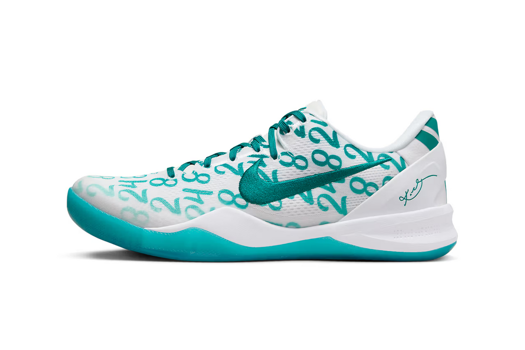 Get an authorized glimpse of the Nike Kobe 8 Protro in the "Radiant Emerald" colorway.
