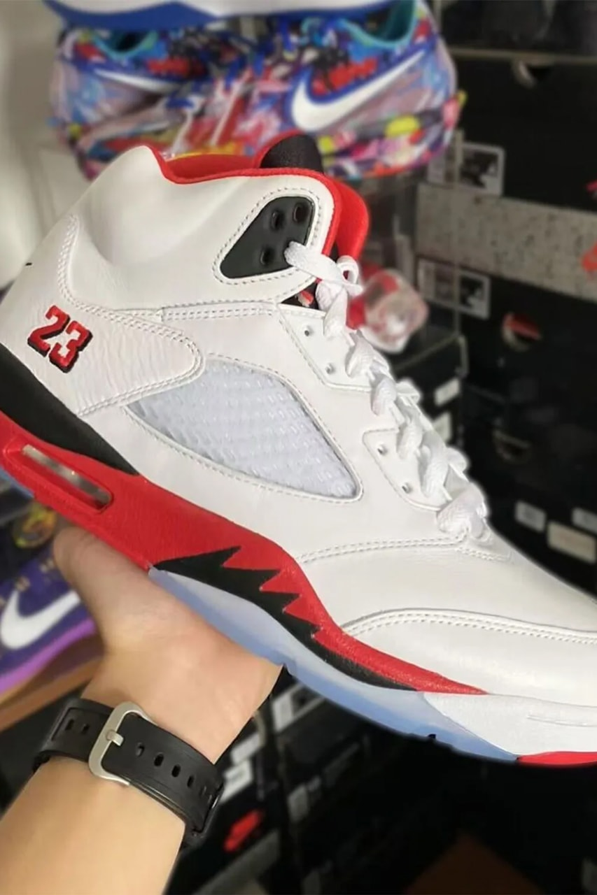 Detailed Look at This Year’s Air Jordan 5 “Fire Red”