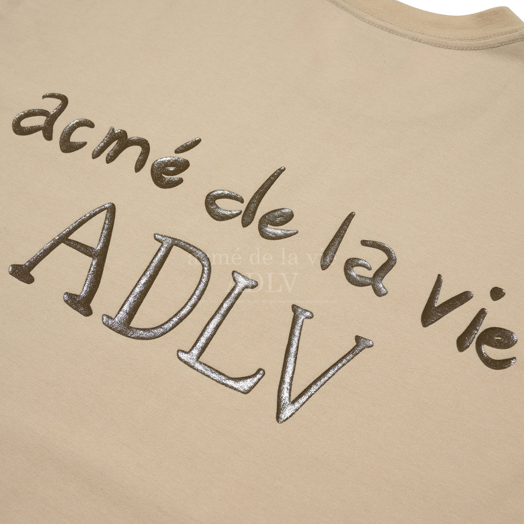 acmé de la vie (ADLV) Glossy Basic Logo Short Sleeve T-Shirt Beige | Hype Vault Kuala Lumpur | Asia's Top Trusted High-End Sneakers and Streetwear Store