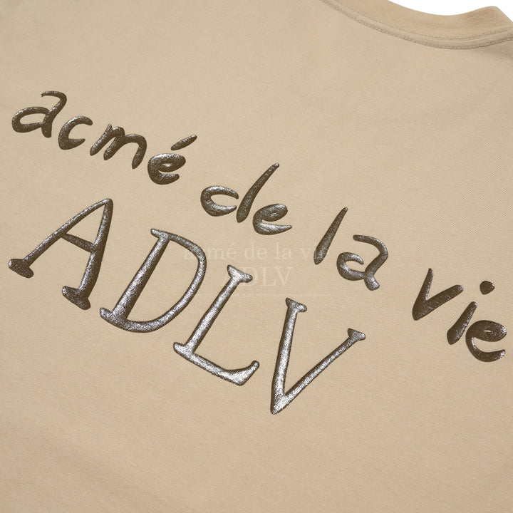 acmé de la vie (ADLV) Glossy Basic Logo Short Sleeve T-Shirt Beige | Hype Vault Kuala Lumpur | Asia's Top Trusted High-End Sneakers and Streetwear Store