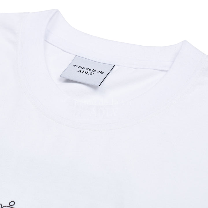 acmé de la vie (ADLV) Blue Teddy Bear Short Sleeve T-Shirt White | Hype Vault Kuala Lumpur | Asia's Top Trusted High-End Sneakers and Streetwear Store