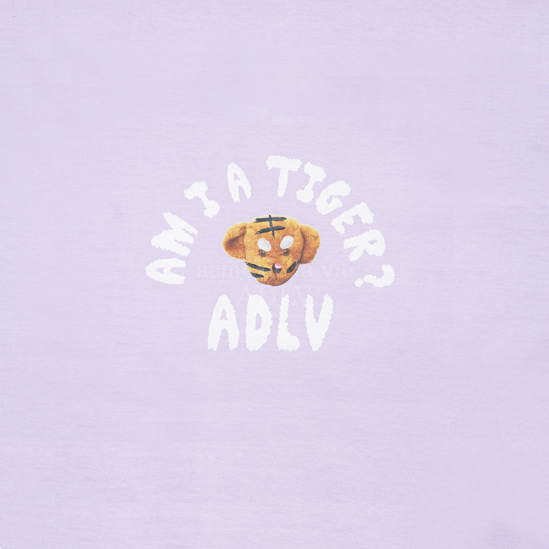 acmé de la vie (ADLV) Tiger Teddy Bear Doll Short-Sleeve T-Shirt Light Purple
