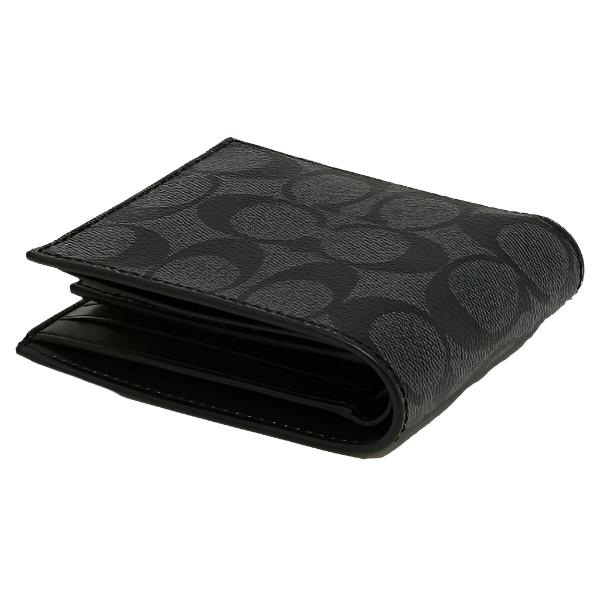 Coach 3 In 1 Wallet In Signature Canvas Charcoal/Black | Hype Vault