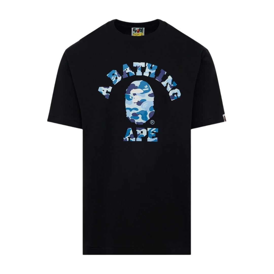 Bape ABC Camo College Tee Black/Blue | Hype Vault