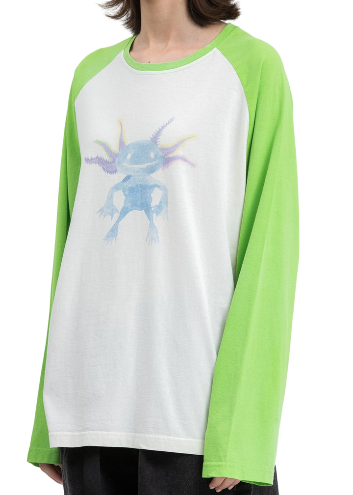 We11done Green Monster Long Sleeve Raglan T-Shirt | Hype Vault Kuala Lumpur