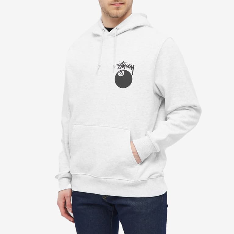 Stussy 8 Ball Hoodie Ash Heather | Hype Vault