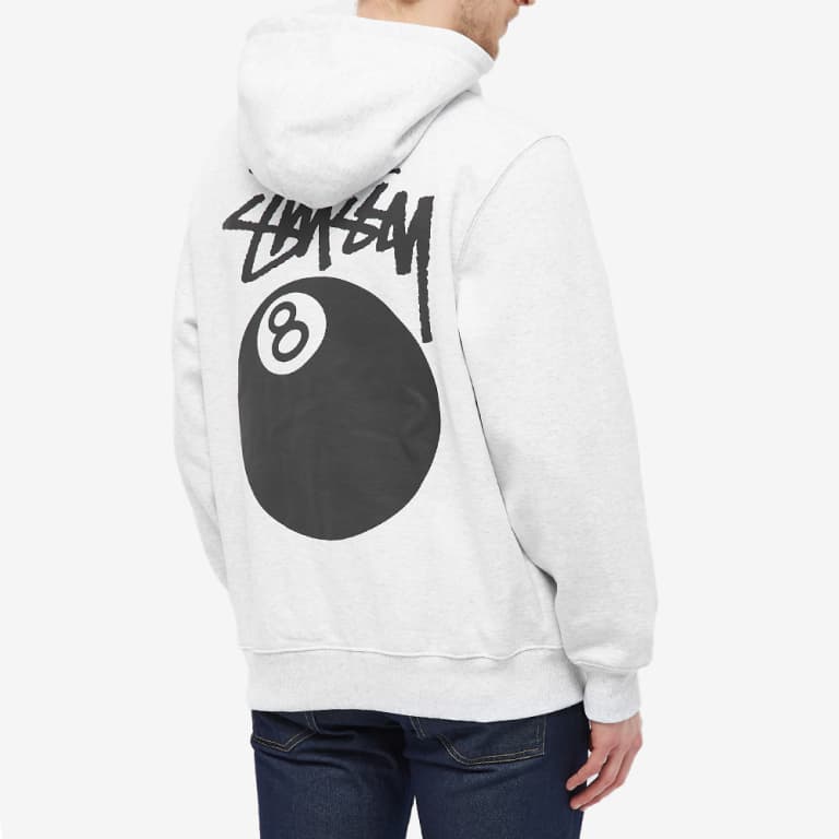 Stussy 8 Ball Hoodie Ash Heather | Hype Vault