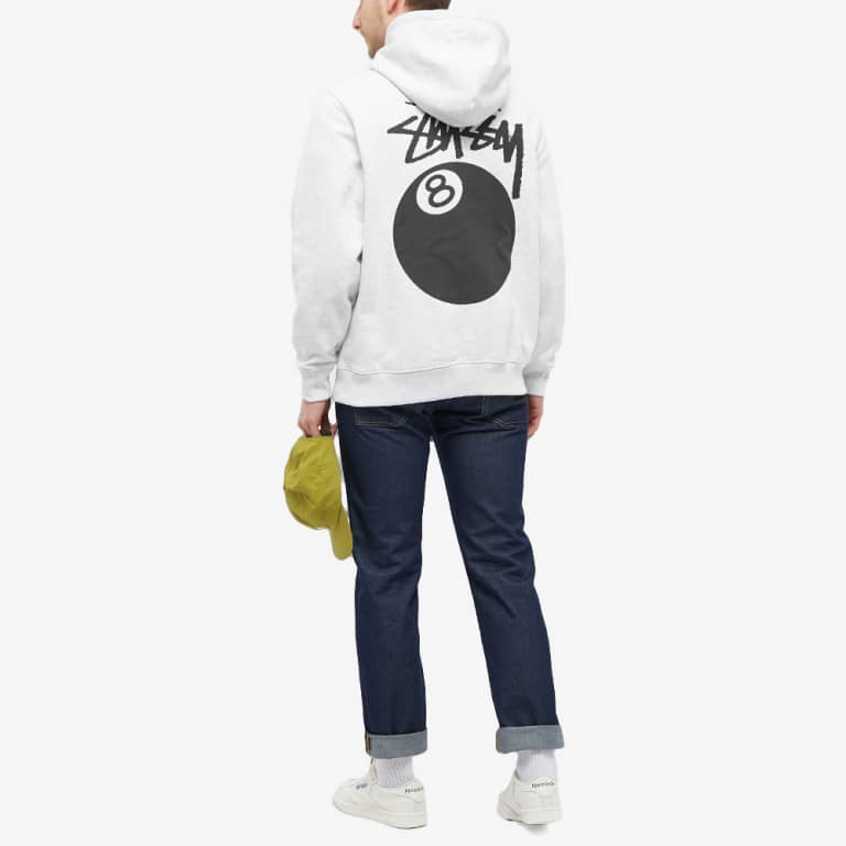Stussy 8 Ball Hoodie Ash Heather | Hype Vault