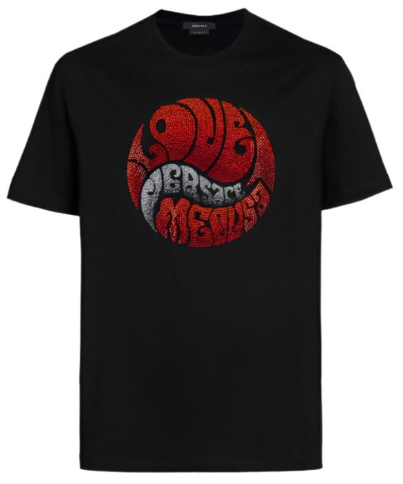 Versace T-Shirt Tessuto Jersey Cotone Con Ricamo Hotfix Versace Medusa | Hype Vault Kuala Lumpur