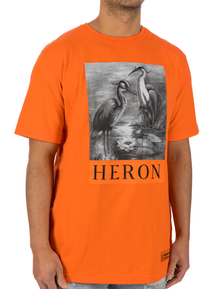 Heron Preston Heron BW Oversized T-Shirt Orange Black | Hype Vault Kuala Lumpur