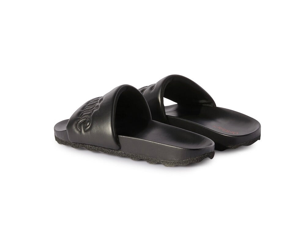 Off-White Bookish Leather Black Slide | Hype Vault Kuala Lumpur