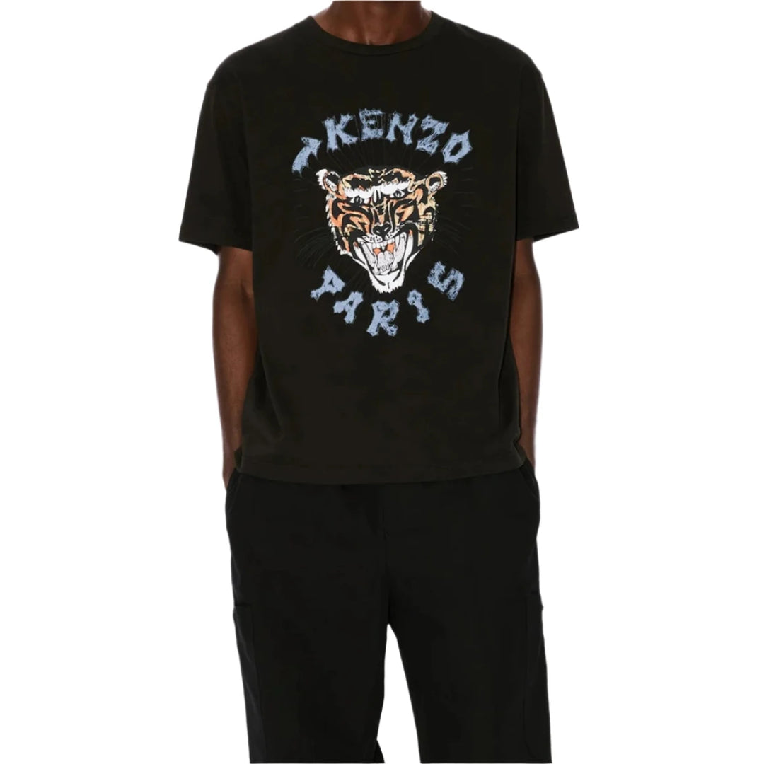 Kenzo Drawn Varsity Oversized T-Shirt Black | Hype Vault