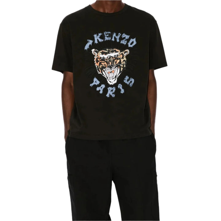 Kenzo Drawn Varsity Oversized T-Shirt Black | Hype Vault