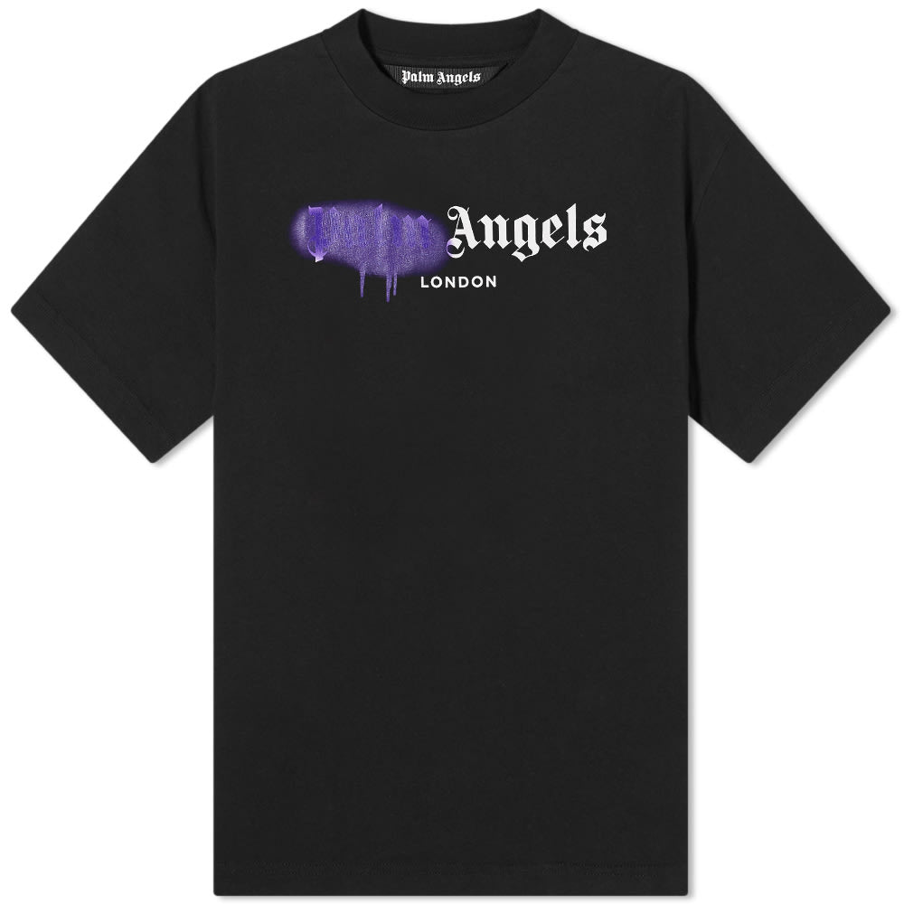 Palm Angels London Sprayed Logo Tee Black | Hype Vault Kuala Lumpur | Asia's Top Trusted High-End Sneakers and Streetwear Store