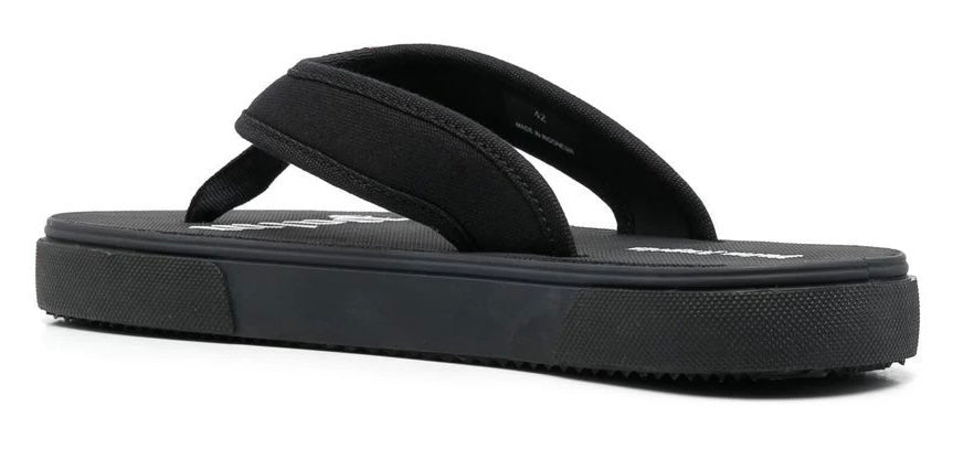 Palm Angels Logo Tag Flip Flops Black | Hype Vault Kuala Lumpur
