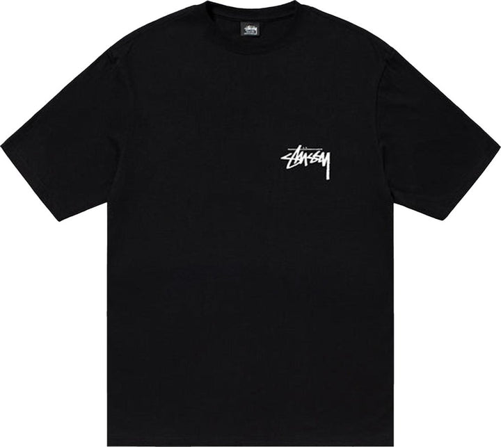 Stussy Burning Stock Tee Black | Hype Vault Kuala Lumpur | Asia's Top Trusted High-End Sneakers and Streetwear Store | Guaranteed 100% authentic