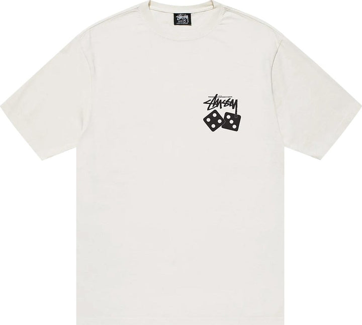 Stussy Dice Pigment Dyed Tee Natural | Hype Vault Kuala Lumpur | Asia's Top Trusted High-End Sneakers and Streetwear Store | Guaranteed 100% authentic