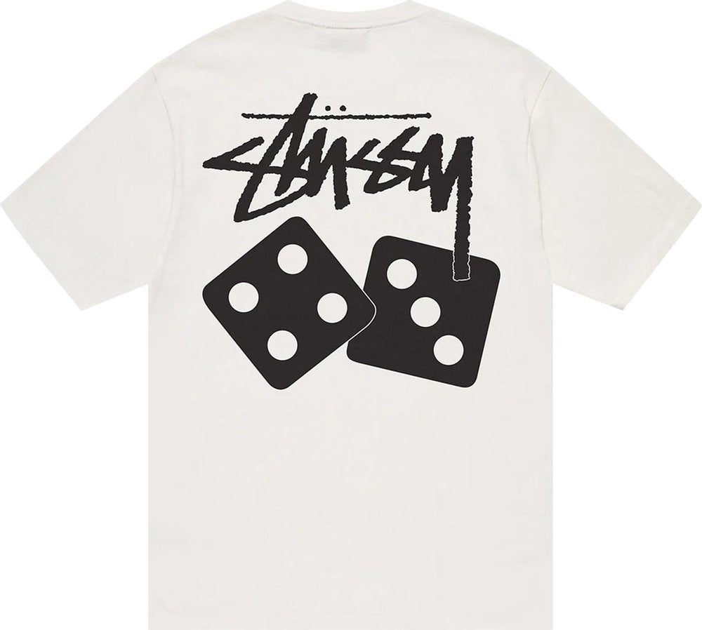 Stussy Dice Pigment Dyed Tee Natural | Hype Vault Kuala Lumpur | Asia's Top Trusted High-End Sneakers and Streetwear Store | Guaranteed 100% authentic