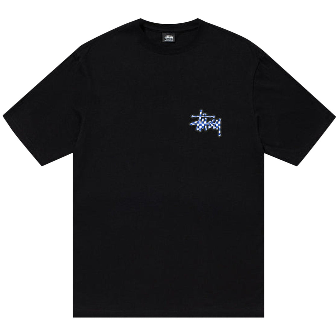 Stussy Checker Stock Tee Black | Hype Vault Kuala Lumpur | Asia's Top Trusted High-End Sneakers and Streetwear Store | Guaranteed 100% authentic