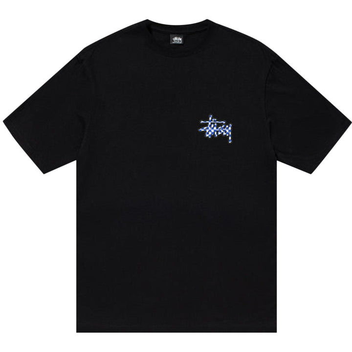 Stussy Checker Stock Tee Black | Hype Vault Kuala Lumpur | Asia's Top Trusted High-End Sneakers and Streetwear Store | Guaranteed 100% authentic