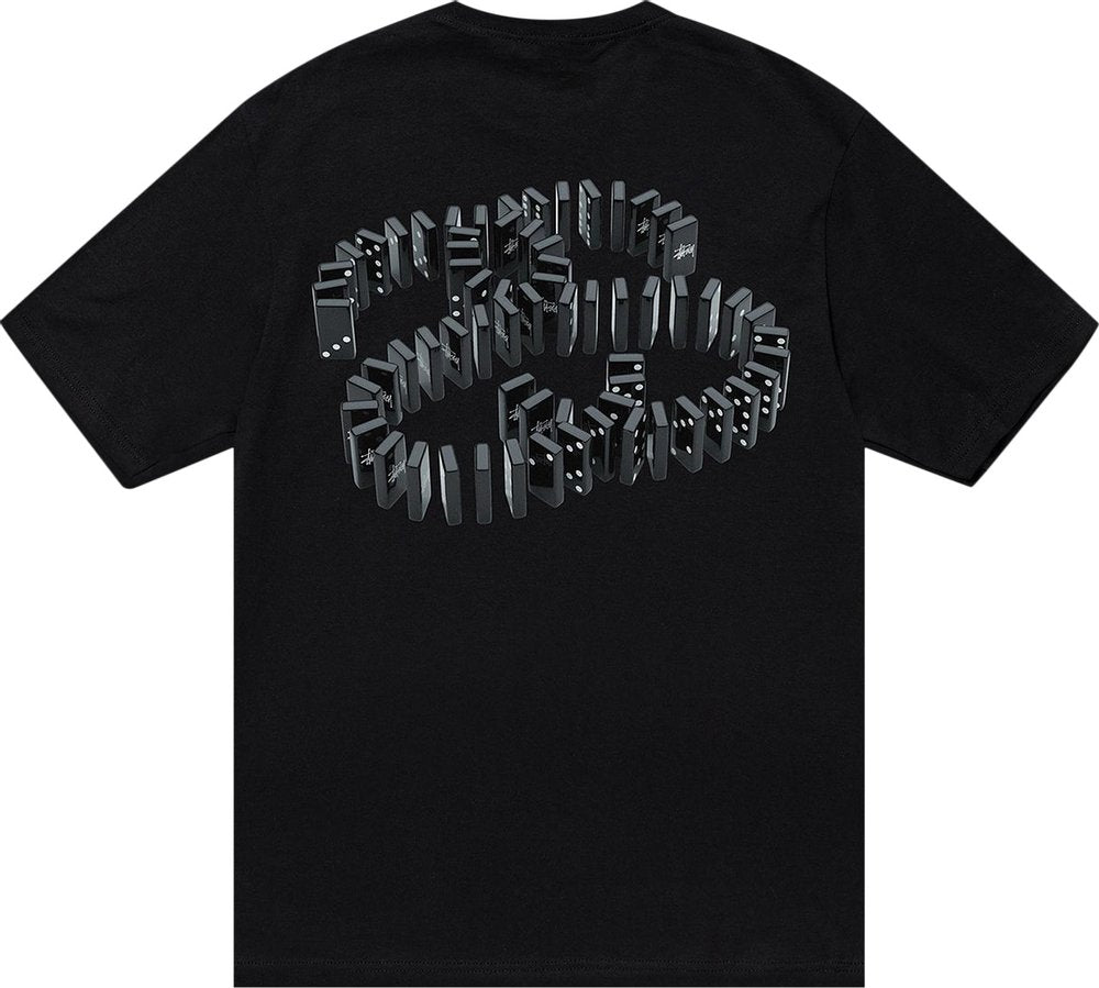 Stussy Dominoes Tee Black | Hype Vault Kuala Lumpur | Asia's Top Trusted High-End Sneakers and Streetwear Store | Guaranteed 100% authentic