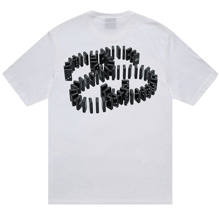 Stussy Dominoes Tee White | Hype Vault Kuala Lumpur | Asia's Top Trusted High-End Sneakers and Streetwear Store | Guaranteed 100% authentic