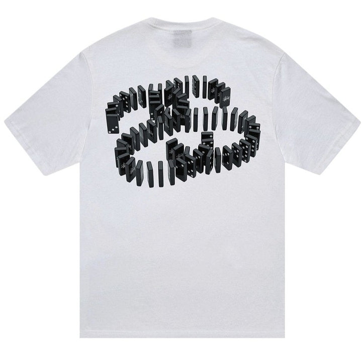 Stussy Dominoes Tee White | Hype Vault Kuala Lumpur | Asia's Top Trusted High-End Sneakers and Streetwear Store | Guaranteed 100% authentic