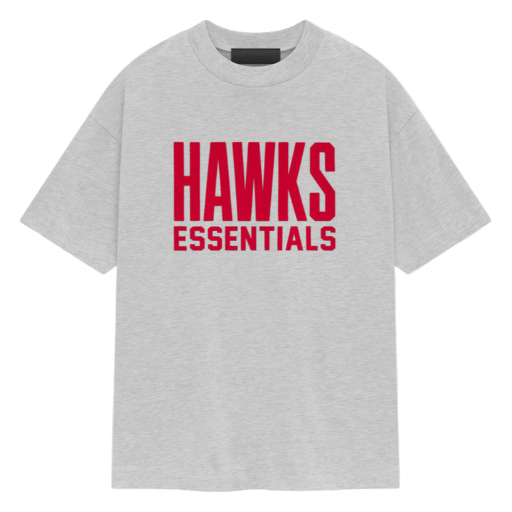 Fear of God Essentials NBA Hawks Tee ‘Light Heather Grey’ | Hype Vault