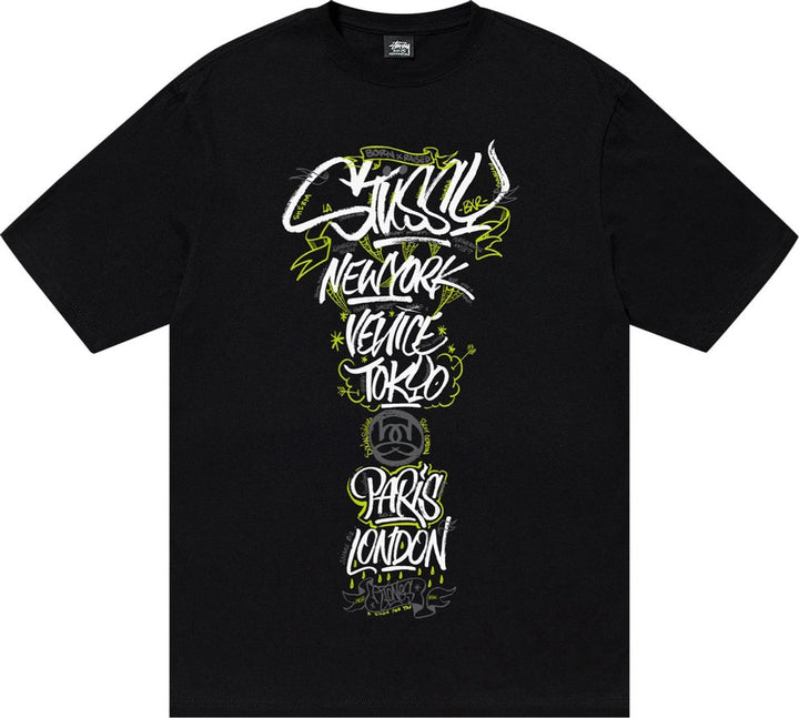 Stussy x Born X Raised Handstyles Tee Black | Hype Vault Kuala Lumpur | Asia's Top Trusted High-End Sneakers and Streetwear Store | Guaranteed 100% authentic