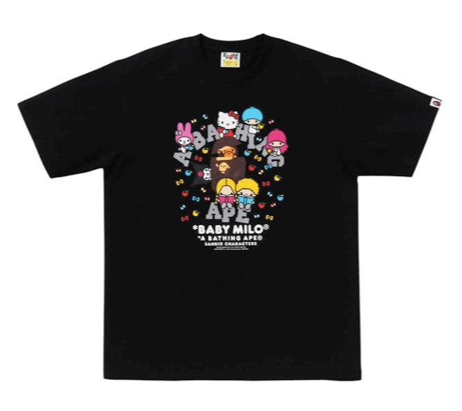 BAPE x Sanrio Characters II Ginza Exclusive Tee Black