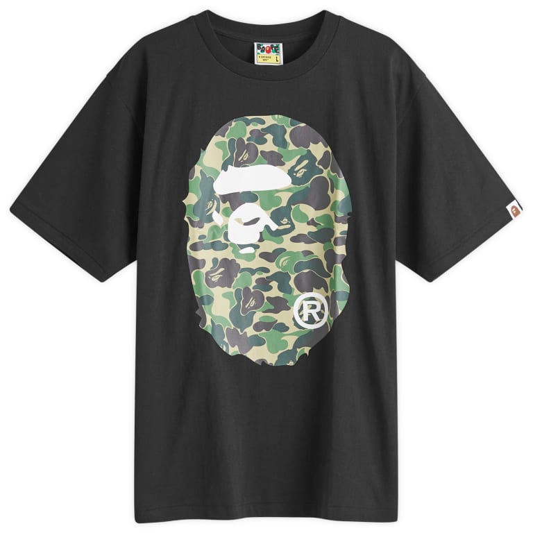 Bape Camo Big Ape Head Tee ‘Black/Green’ | Hype Vault