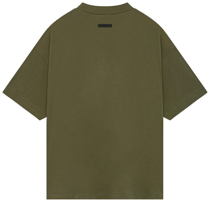 Fear of God Essentials Jersey Crewneck Tee 'Military' (FW24) | Hype Vault