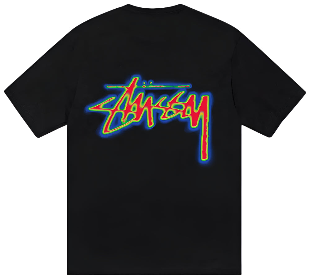 Stussy Thermal Stock Tee Black | Hype Vault Kuala Lumpur | Asia's Top Trusted High-End Sneakers and Streetwear