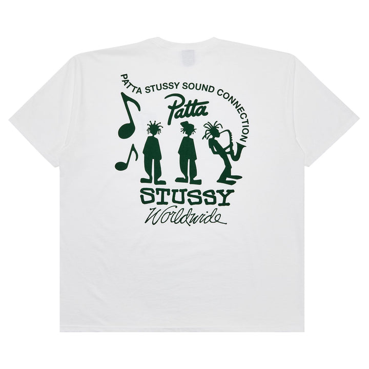 Stussy x Patta Sound Connection Tee 'White' (SS24) | Hype Vault | Hype Vault