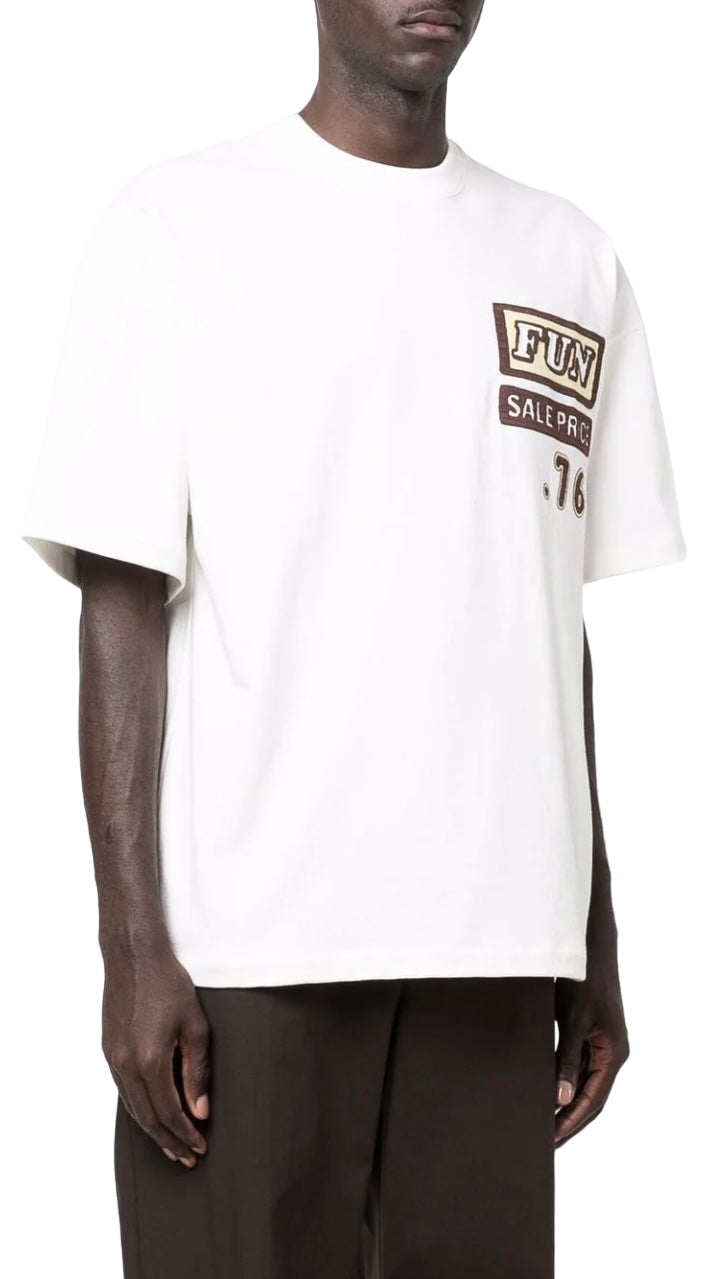 Jil Sander Embroidered Graphic Text T-Shirt White | Hype Vault Kuala Lumpur
