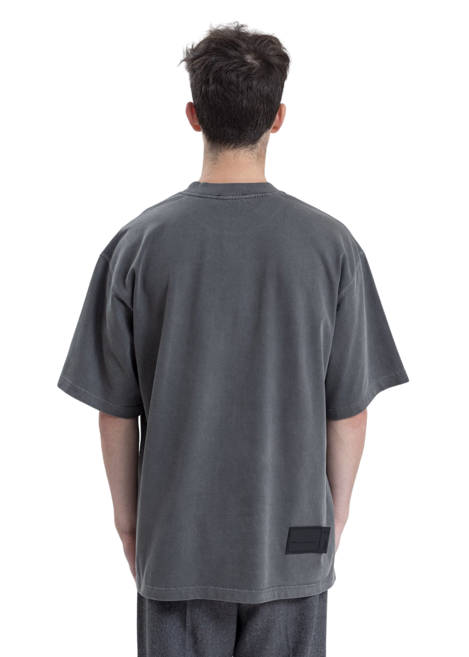 We11done Washed Logo T-Shirt Charcoal | Hype Vault Kuala Lumpur