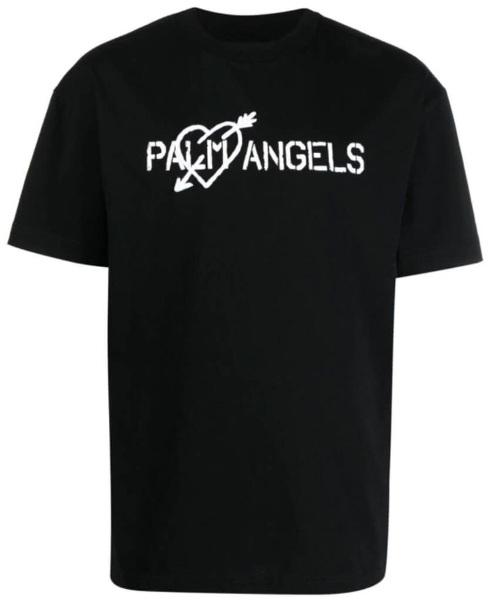 Palm Angels Pierced Heart Logo-Print T-Shirt Black | Hype Vault Kuala Lumpur