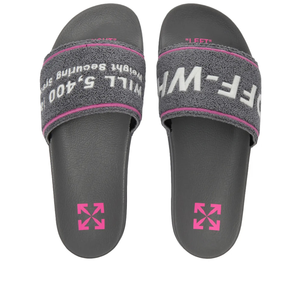 Off-White Towel Embroidery Slider | Hype Vault Kuala Lumpur