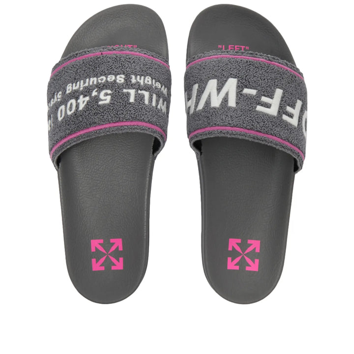 Off-White Towel Embroidery Slider | Hype Vault Kuala Lumpur