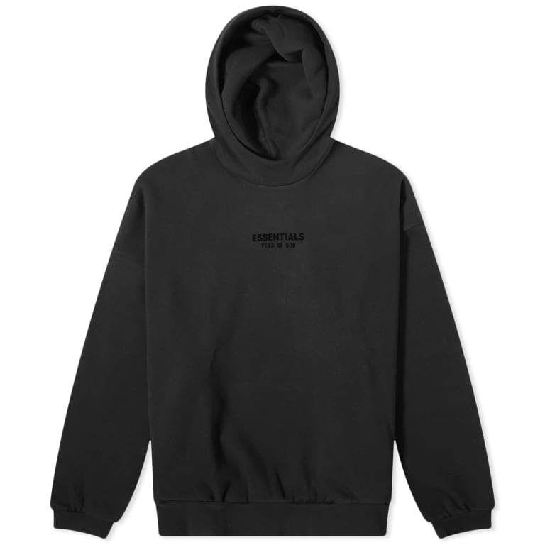 Fear Of God Essentials Hoodie ‘Jet Black’ (FW23) | Hype Vault
