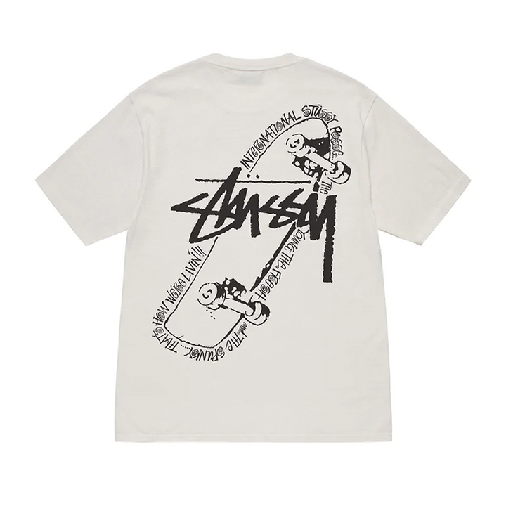 Stussy Skate Posse Pigment Dyed Tee White | Hype Vault Kuala Lumpur | Asia's Top Trusted High-End Sneakers and Streetwear Store