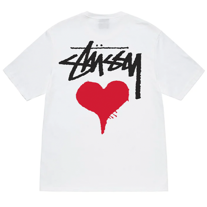 Stussy Stock Heart Tee White | Hype Vault Kuala Lumpur | Asia's Top Trusted High-End Sneakers and Streetwear Store