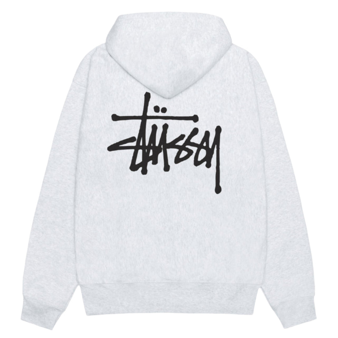 Stussy Basic Hoodie Ash Heather | Hype Vault