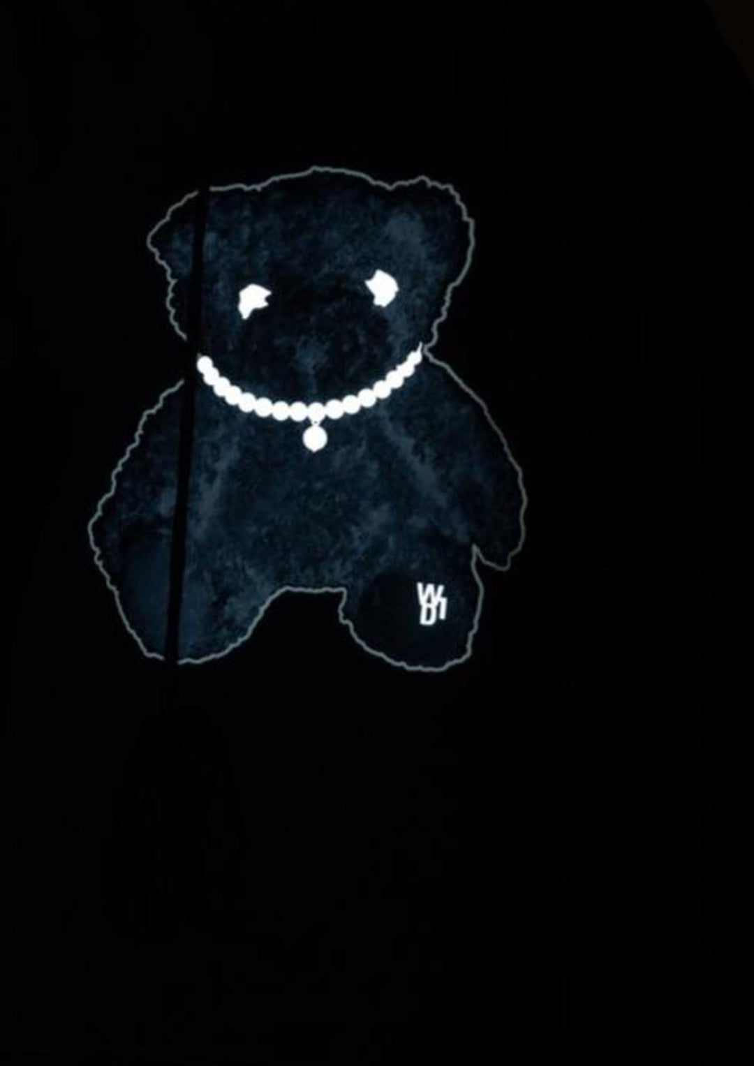 We11done Pearl Necklace Teddy Hoodie Charcoal | Hype Vault Kuala Lumpur