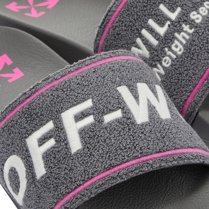 Off-White Towel Embroidery Slider | Hype Vault Kuala Lumpur